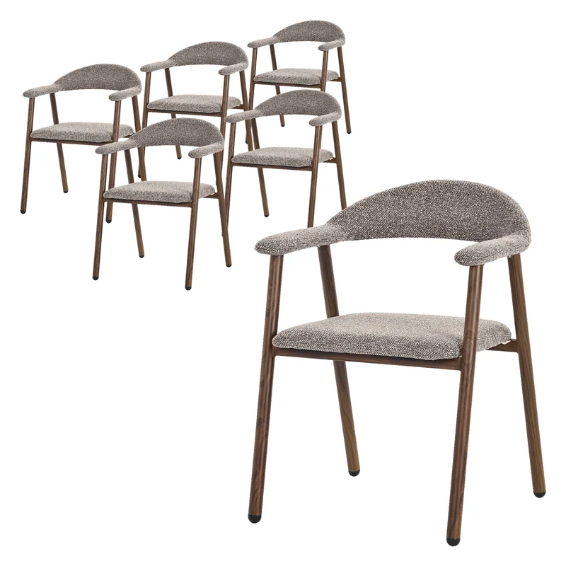 ML-Design | Esszimmerstühle Set mit Armlehne, Rückenlehne & Webstruktur, Wohnzimmerstühle Küchenstühle Polsterstühle