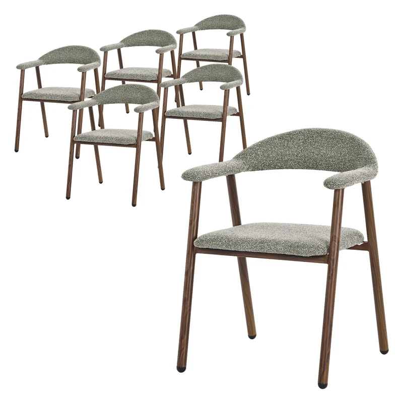 ML-Design | Esszimmerstühle Set mit Armlehne, Rückenlehne & Webstruktur, Wohnzimmerstühle Küchenstühle Polsterstühle