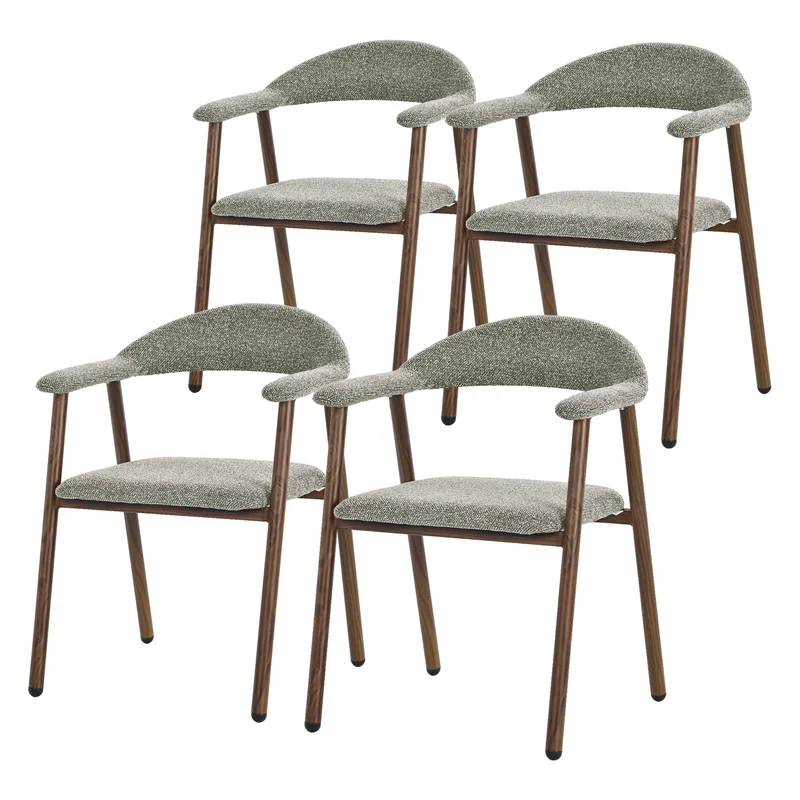ML-Design | Esszimmerstühle Set mit Armlehne, Rückenlehne & Webstruktur, Wohnzimmerstühle Küchenstühle Polsterstühle