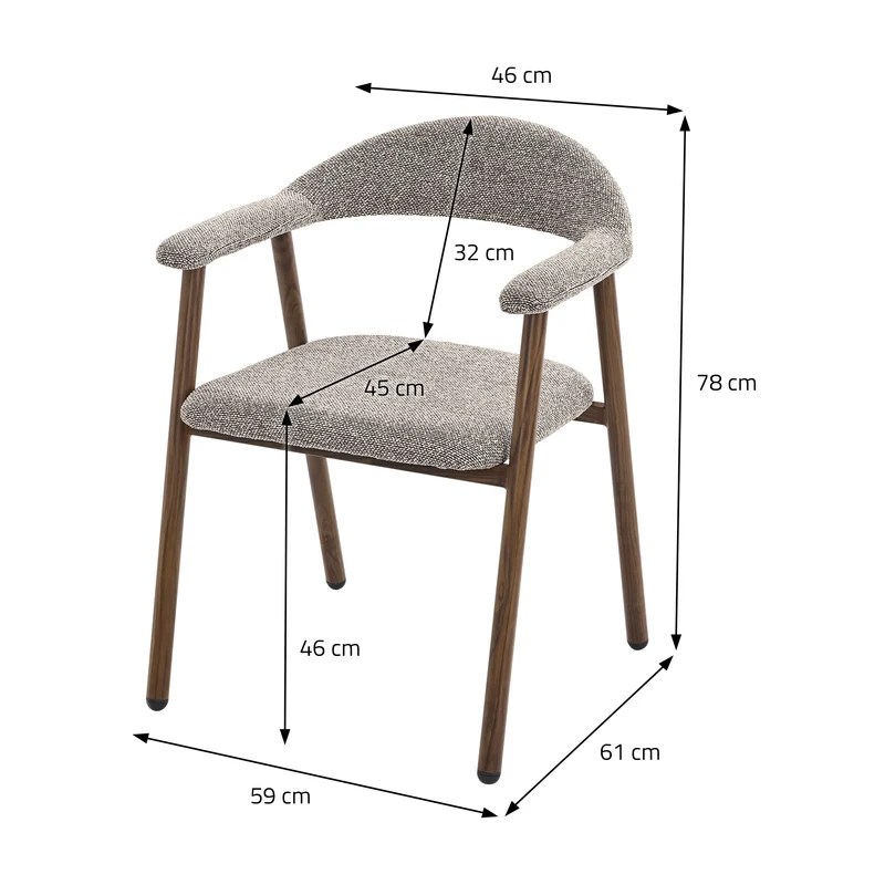 ML-Design | Esszimmerstühle Set mit Armlehne, Rückenlehne & Webstruktur, Wohnzimmerstühle Küchenstühle Polsterstühle